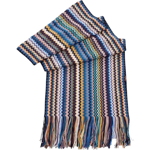 Winter Scarves, female, , Size: ONE SIZE Wool Zig Zag Scarf - Missoni - Modalova