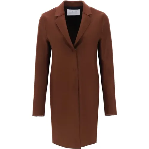 Einreihiger Mantel aus gepresster Wolle , Damen, Größe: S - Harris Wharf London - Modalova