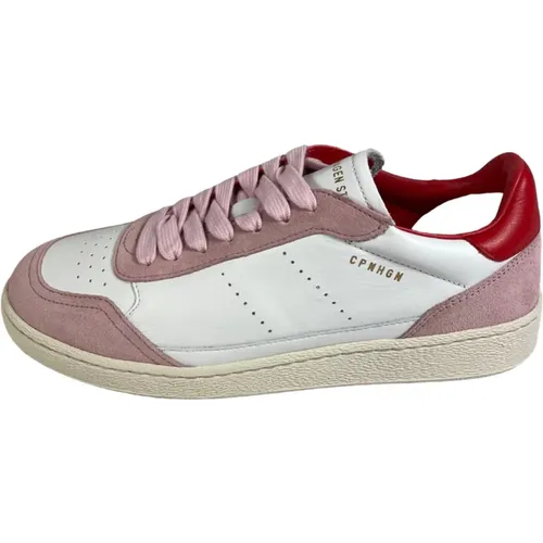 Copenhagen Cph255 Leather Mix Damen Sneaker Leder White/Pink Powder , Damen, Größe: 39 EU - Copenhagen Shoes - Modalova