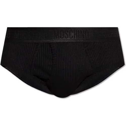 Bottoms, male, , Size: XS Ribbed Briefs - Moschino - Modalova