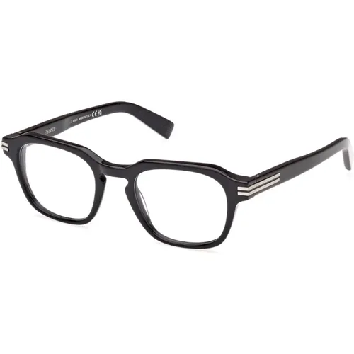 Glasses, unisex, , Size: 50 MM Grey Eyewear Frames Ez5282 - Ermenegildo Zegna - Modalova