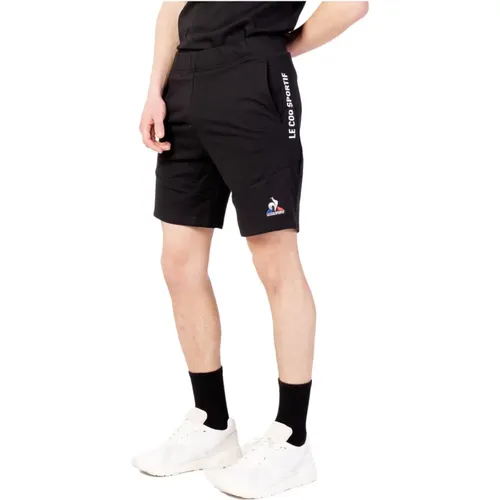 Casual Shorts, male, , Size: S Printed Lace-Up Shorts - Le Coq Sportif - Modalova