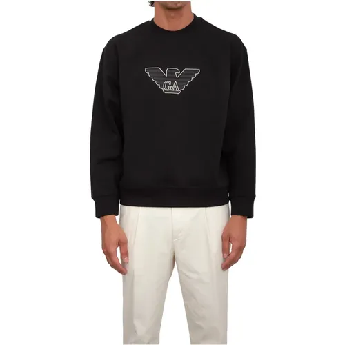 Sweatshirts, male, , Size: L Sweatshirt with Modern Style - Emporio Armani - Modalova