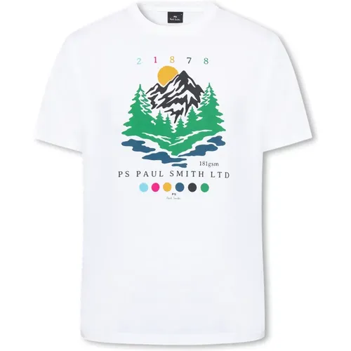 Baumwoll-T-Shirt , Herren, Größe: L - PS By Paul Smith - Modalova