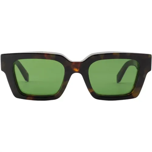 Square Acetate Sunglasses Tortoise , unisex, Sizes: 50 MM - Off White - Modalova