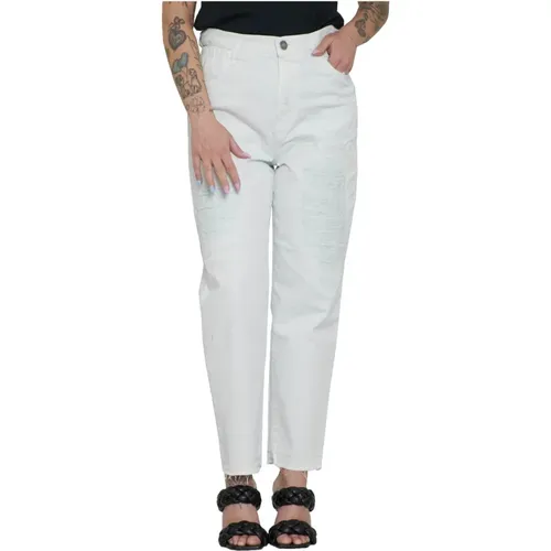 High-Waisted Straight Mom-Fit Jeans , Damen, Größe: W25 - pinko - Modalova