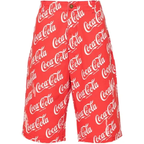 Coca-Cola Print Shorts , Herren, Größe: L - ERL - Modalova