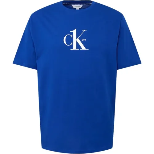 Cotton CK Wave T-shirt , male, Sizes: S, M - Calvin Klein - Modalova