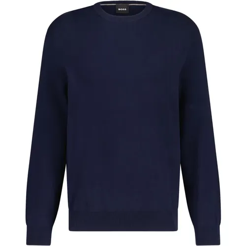 Fine Knit Pullover Regular-Fit Round Neck , male, Sizes: 2XL, L, S, 3XL, M, XL - Hugo Boss - Modalova