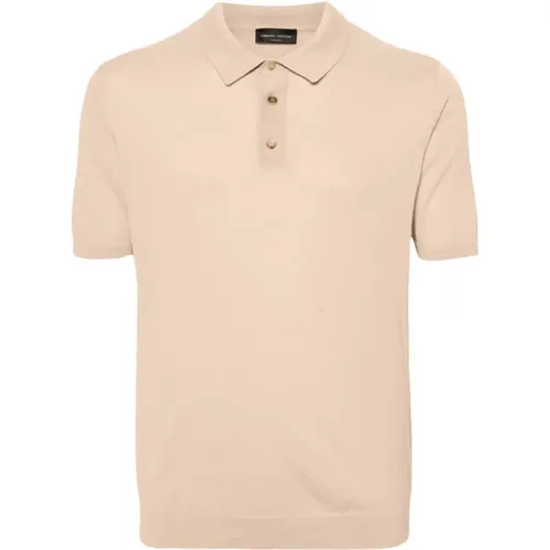 Sand Cotton Polo Shirt , male, Sizes: 2XL, L - Roberto Collina - Modalova