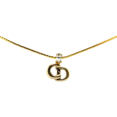 Pre-owned Jewellery, female, , Size: ONE SIZE Pre-owned Metal necklaces - Dior Vintage - Modalova