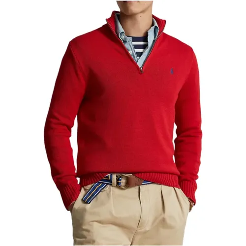 Halb-Zip Pullover , Herren, Größe: XL - Polo Ralph Lauren - Modalova