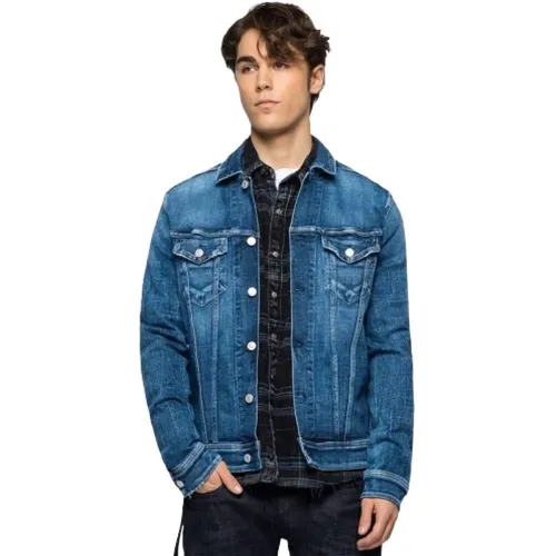 Herren Denim Jacke Mv842C.000.141704.009 - Replay - Modalova