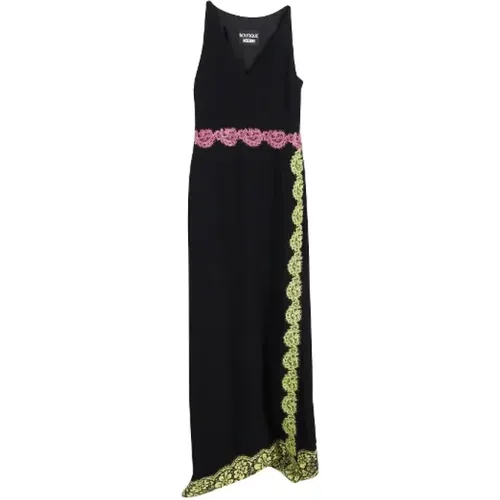 Elegant Lace Trimmed Maxi Dress , female, Sizes: S - Moschino - Modalova
