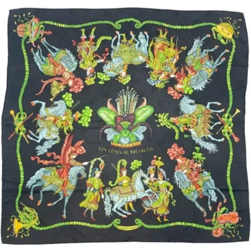 Pre-owned Scarves, female, , Size: ONE SIZE Pre-owned Silk scarves - Hermès Vintage - Modalova