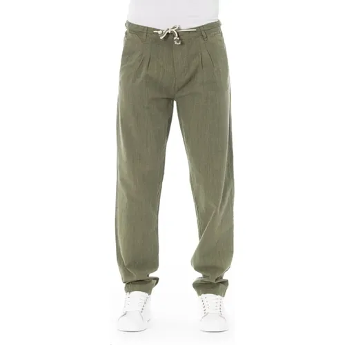 Straight Trousers, male, , Size: L Chino Pants with Button and Zipper - Baldinini - Modalova