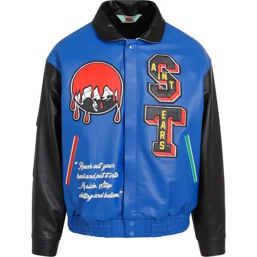 Leather Jackets, male, , Size: L Multicolour Varsity Jacket - ©Saint M×××××× - Modalova