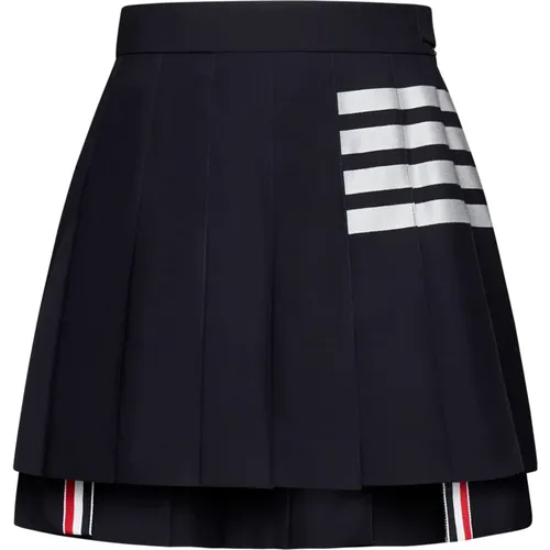 Pleated Skirt 4 Bar Weave , female, Sizes: 2XS, XS, S - Thom Browne - Modalova