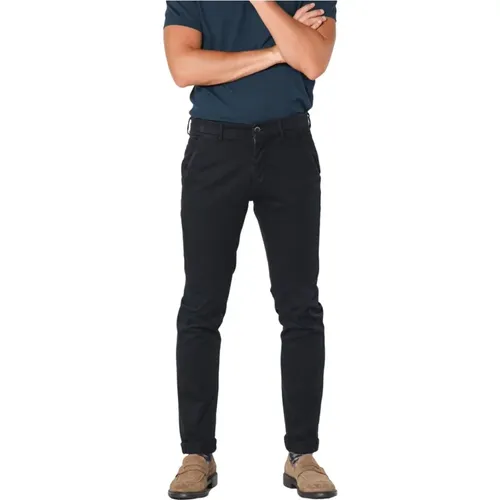 Schmale Gabardine Chino Hose , Herren, Größe: L - Mason's - Modalova