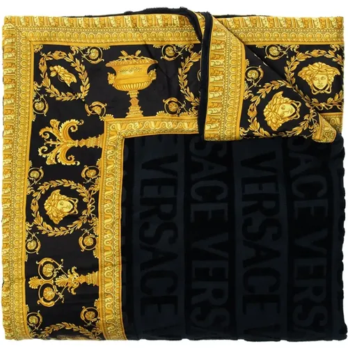 Winter Scarves, female, , Size: ONE SIZE Bath towel - Versace - Modalova