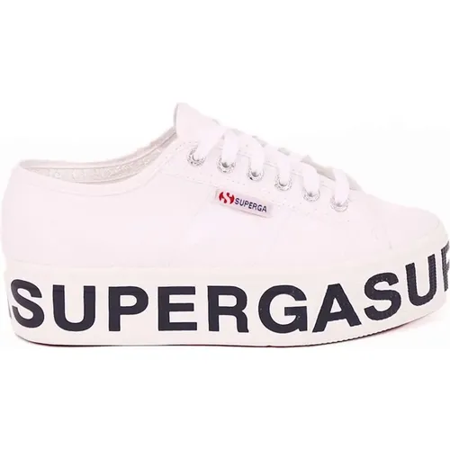 Platform Weisse Sneakers , Damen, Größe: 36 EU - Superga - Modalova