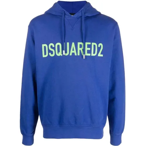 Cotton Logo Print Hoodie , male, Sizes: 2XL, L, M, XL - Dsquared2 - Modalova