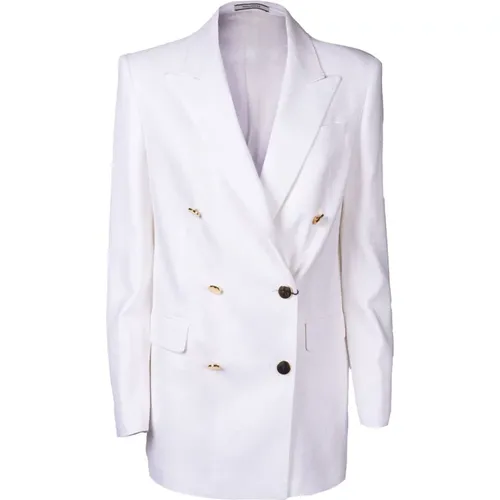 Women's Double-Breasted Jacket with Notched Lapel , female, Sizes: 2XS, S - Tagliatore - Modalova