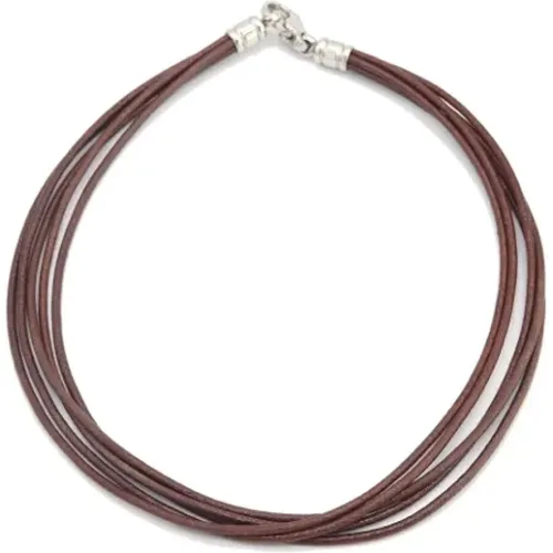 Pre-owned Jewellery, female, , Size: ONE SIZE Pre-owned Leather necklaces - Bvlgari Vintage - Modalova