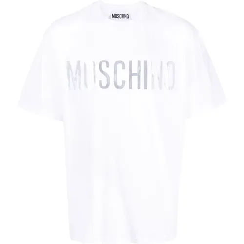 T-Shirts, male, , Size: L Logo-Print Cotton T-Shirt - Moschino - Modalova