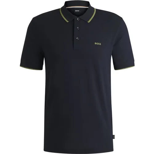 Polo Shirts, male, , Size: S Striped Polo Shirt - Boss Black - Modalova