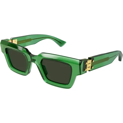 Grüne Sonnenbrille Bv1230S , unisex, Größe: 49 MM - Bottega Veneta - Modalova