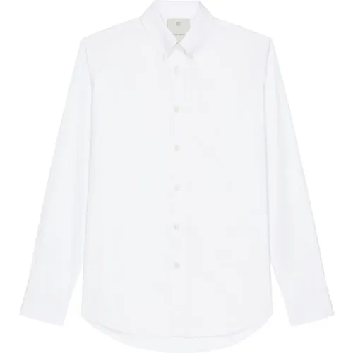 Casual Shirts, male, , Size: 2XL Cotton Long-Sleeved Shirt Monogram 72 - Givenchy - Modalova