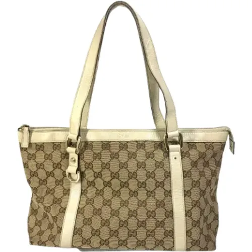 Pre-owned Tote Bags, female, , Size: ONE SIZE Pre-owned Canvas gucci-bags - Gucci Vintage - Modalova