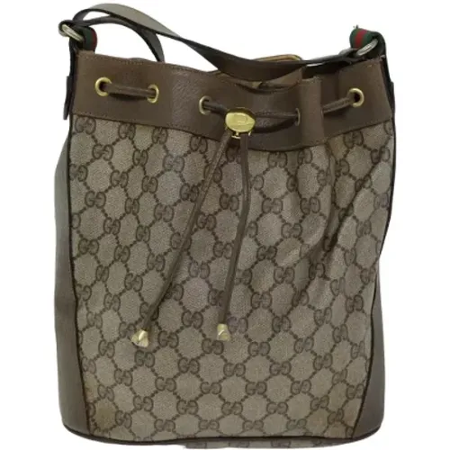 Pre-owned Bucket Bags, female, , Size: ONE SIZE Pre-owned Canvas gucci-bags - Gucci Vintage - Modalova