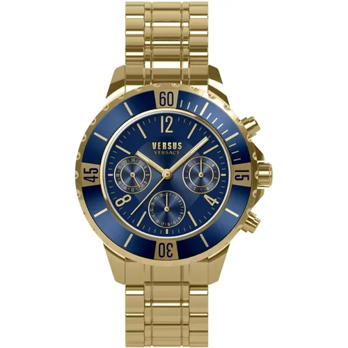 Tokyo Chrono Chronograph Uhr Gold/Blau - Versus Versace - Modalova