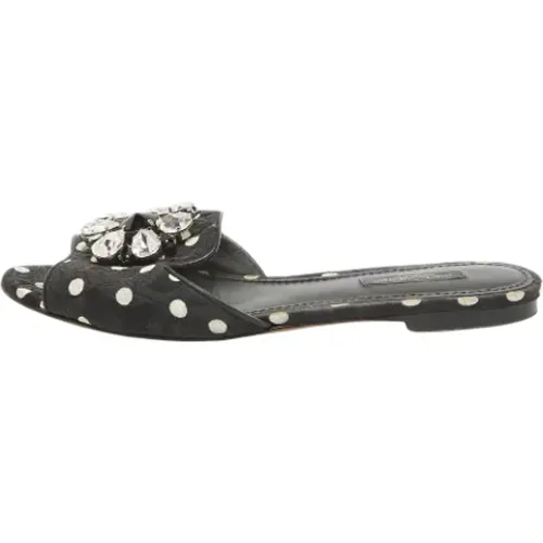 Pre-owned Flats, female, , Size: 7 US Pre-owned Canvas flats - Dolce & Gabbana Pre-owned - Modalova