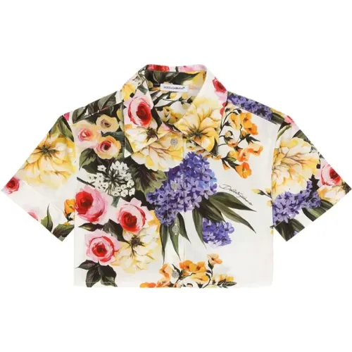 Kinder MultiColour Gartenmuster Hemd,T-Shirts - Dolce & Gabbana - Modalova