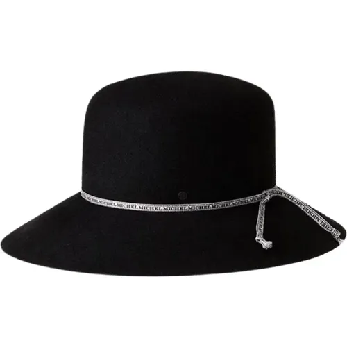 Hat with White Fabric Ornaments , female, Sizes: M, S - Maison Michel - Modalova