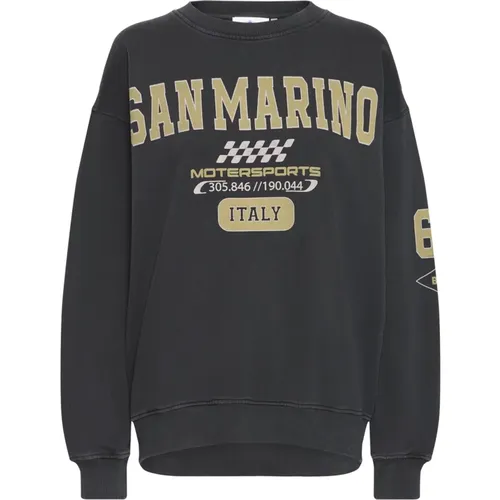 Sweatshirts, female, , Size: L Sporty Sweatshirt with Cool Print - Ball - Modalova