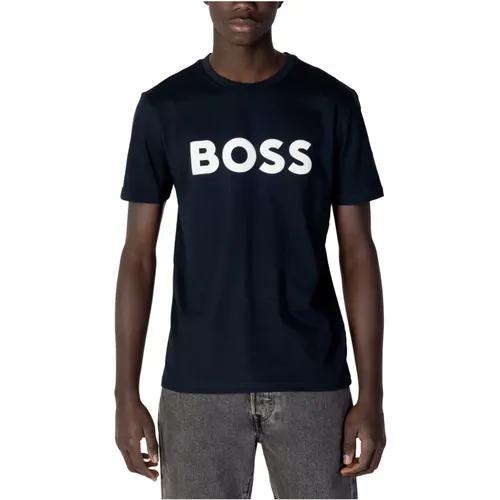 T-Shirts, male, , Size: L Mens Jersey Thinking T-Shirt - Boss - Modalova