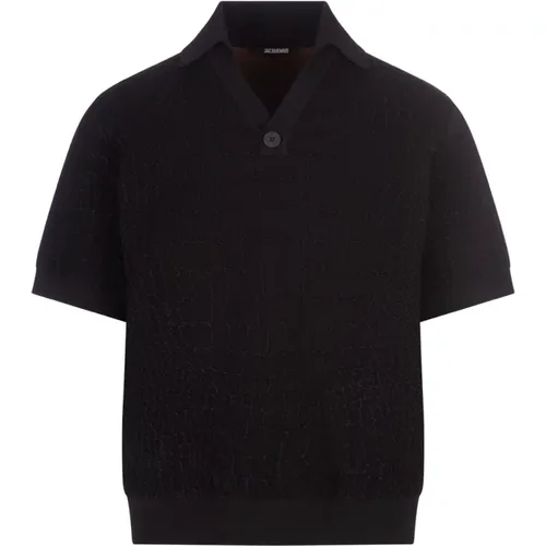 JACQUEMUS ブラック Le polo maille ニットポロXS JACQUEMUS ブラック Le polo maille ニットポロXS