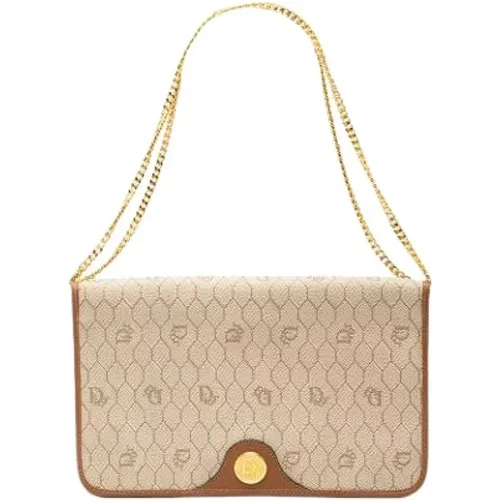 Pre-owned Shoulder Bags, female, , Size: ONE SIZE Pre-owned Canvas Shoulder Bag - Dior Vintage - Modalova