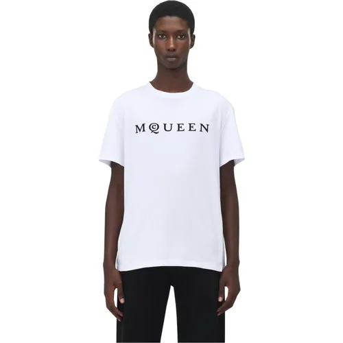 T-Shirts, male, , Size: L Black T-Shirt Qtadd - alexander mcqueen - Modalova