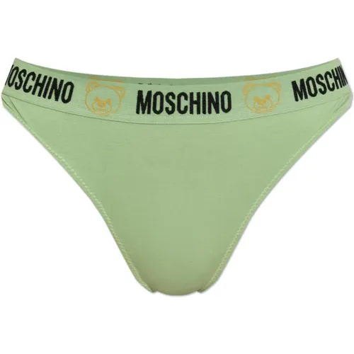 Bottoms, female, , Size: S Logo thongs - Moschino - Modalova