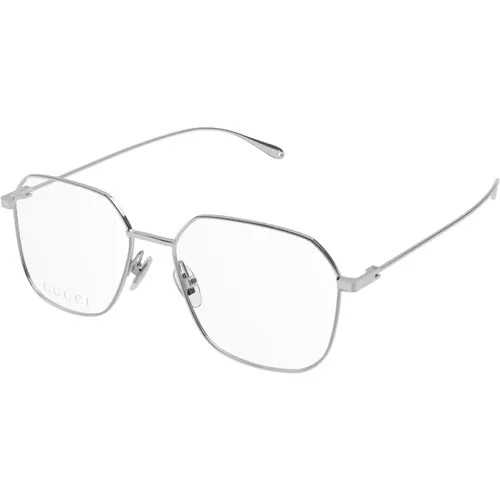 Silver Eyewear Frames , unisex, Sizes: 56 MM - Gucci - Modalova
