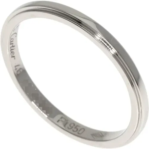 Pre-owned Platinum rings , female, Sizes: ONE SIZE - Cartier Vintage - Modalova