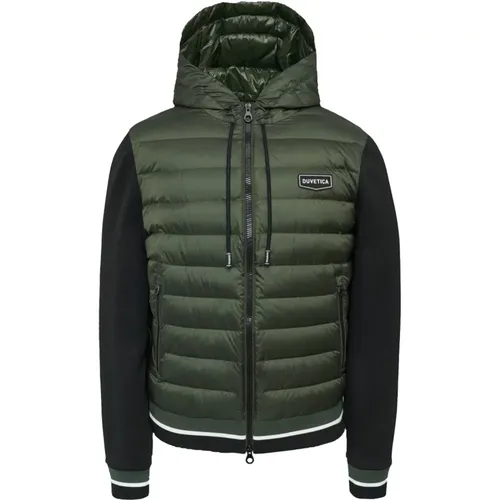 Dark Khaki Hooded Down Jacket Aw23 , male, Sizes: 2XL, XL, M, L - duvetica - Modalova