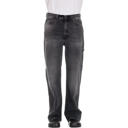 Straight Jeans, male, , Size: W34 Grey Winona Over Fit Cotton Jeans - Haikure - Modalova