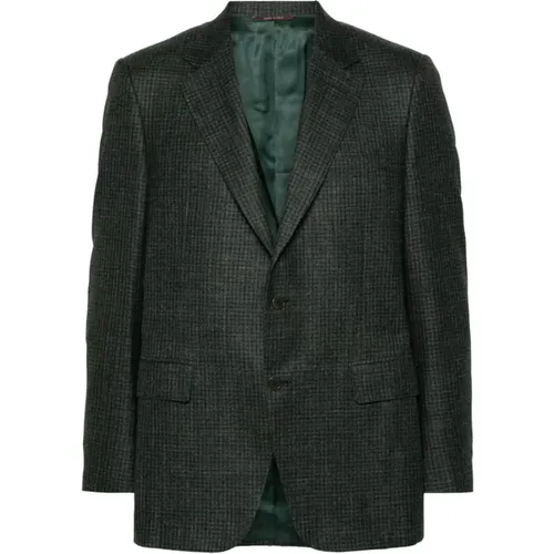 Waldgrüner Karierte Blazer Canali - Canali - Modalova