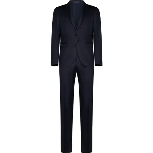 Wool Suit with Brooch Detail , male, Sizes: 2XL, M, 3XL, 4XL, L, XL - Tagliatore - Modalova